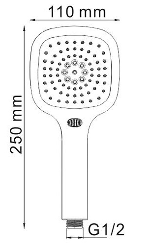 Лейка душевая WasserKRAFT  A065  