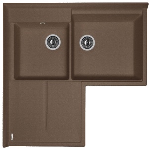 Мойка кухонная керамогранитная Florentina АДРИЯ 20.380.L0960.303 96*96 см. мокко