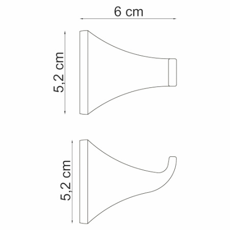 Крючок одинарный WasserKRAFT WERN K-2523  