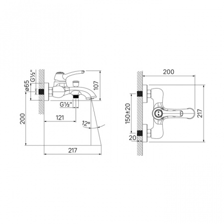 Смеситель IDDIS OLDIE OLDYG00i02 для ванны и душа 