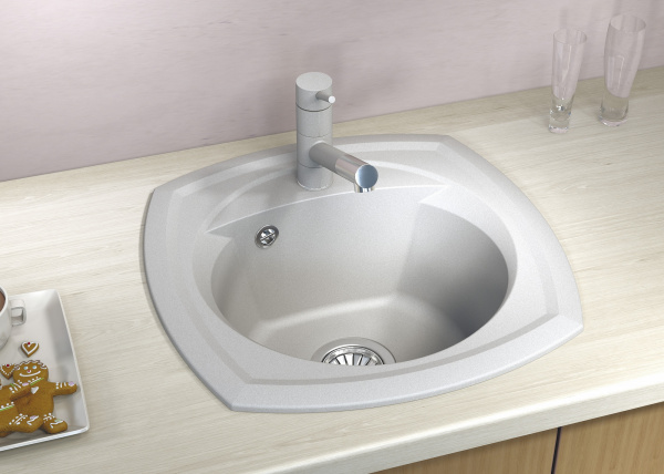 Мойка кухонная керамогранитная Florentina КОРСИКА 20.105.B0510.305 51*51 см. грей