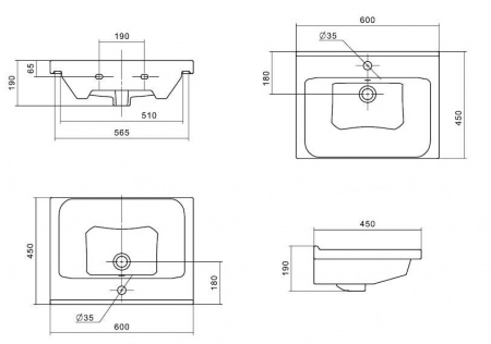 Раковина Santek МИРАНДА 1.WH30.2.421  