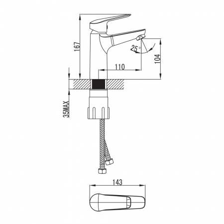 Смеситель IDDIS TORR TORSB00i01 для раковины 