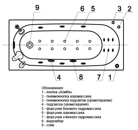 Ванна акриловая Aquatek ОБЕРОН  160x70 см. 