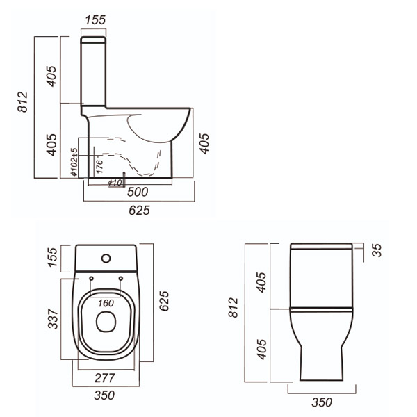 Унитаз-компакт Sanita luxe QUADRO QDRSLCC01040522   Унитаз-компакт Sanita luxe QUADRO QDRSLCC01040522