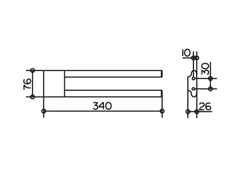 Полотенцедержатель Keuco EDITION 400 11519010000  