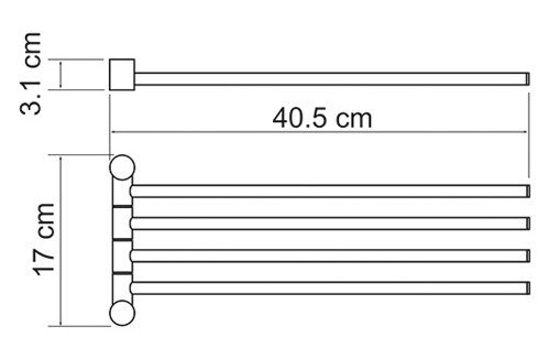 Полотенцедержатель WasserKRAFT  K-1034  