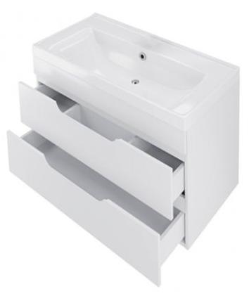 Тумба под раковину навесная Mirsant QUADRO  80 см.  Тумба под раковину навесная Mirsant QUADRO  80 см.
