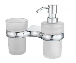 Стакан и дозатор жидкого мыла навесной WasserKRAFT BERKEL K-6889  