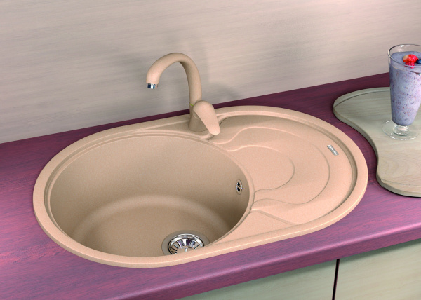 Мойка кухонная керамогранитная Florentina РОДОС 760 20.140.D0760.305 76*51 см. грей