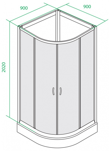 Душевая кабина IDDIS HA HA90WLP 90x90 см.  Душевая кабина IDDIS HA HA90WLP 90x90 см.